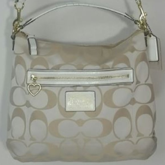 Coach Handbags - Coach Bag Daisy Poppy Signature C Crossbody Gold